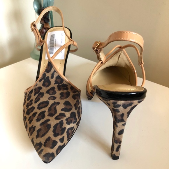Zizi Leather Animal Print Pointy Toe Shoes - Picture 4 of 6